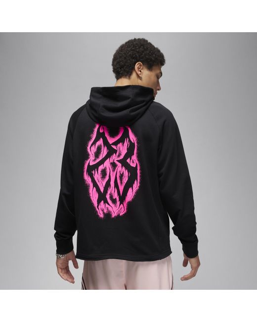 Felpa pullover in fleece con cappuccio e grafica jordan dri-fit sport di Nike in Black da Uomo