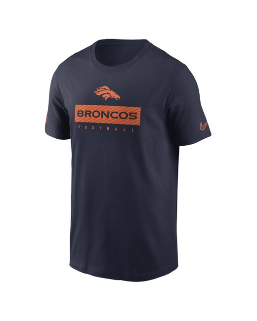 Nike Blue Denver Broncos Sideline Team Issue Dri-fit Nfl T-shirt for men