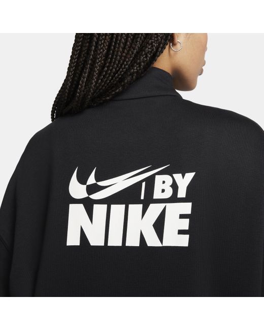 Nike Black Sportswear Oversized 1/4-zip Fleece Top Polyester