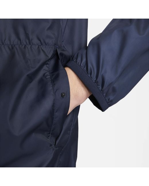 Nike Blue Usmnt Academy Pro Soccer Hooded Rain Jacket for men