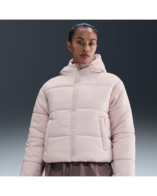 Nike Purple Sportswear Classic Puffer Therma-Fit Loose Hooded Jacket