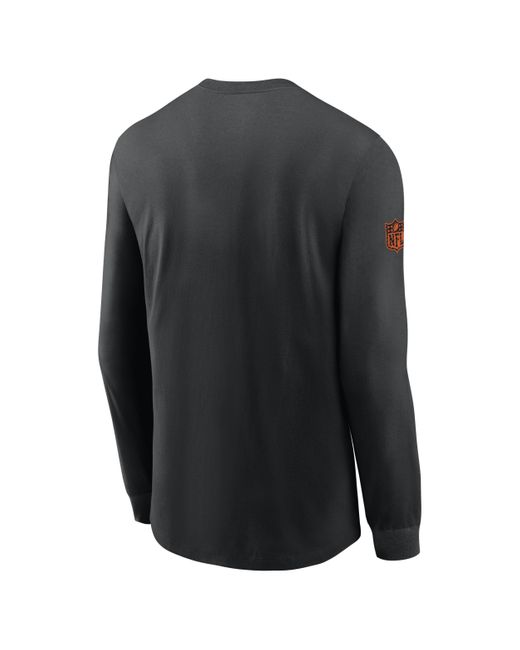 Nike Black Cincinnati Bengals Sideline Team Issue Dri-fit Nfl Long-sleeve T-shirt for men