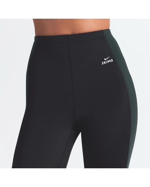 Nike Blue Skims Shine High-Waisted 26" Stirrup Leggings With Drawcord