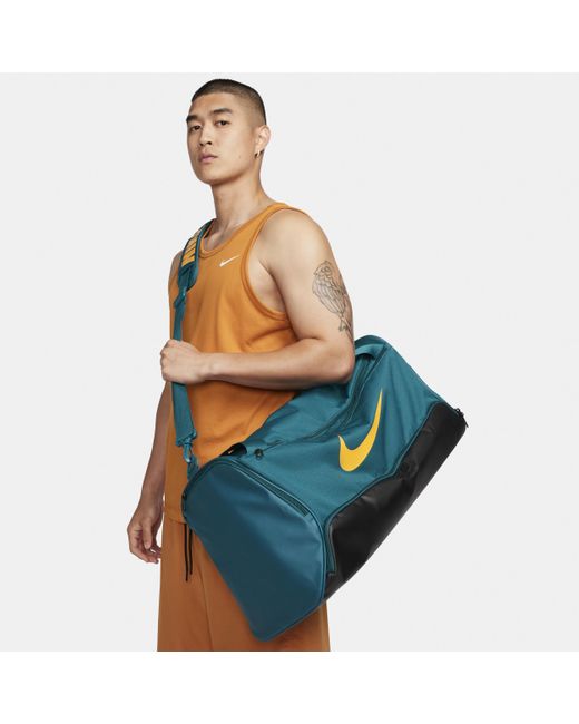 Nike Blue Brasilia 9.5 Training Duffel Bag (medium, 60l) 50% Recycled Polyester
