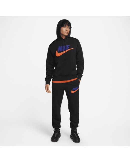 Nike Black Club Fleece Pullover Hoodie for men
