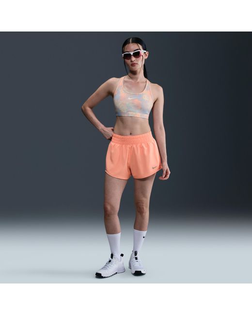 Shorts Dri-Fit A Vita Media Con Slip Foderati 8 Cm One – Donna di Nike in Blue
