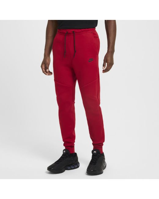 Nike Tech Fleece Joggers in Red for Men Lyst UK