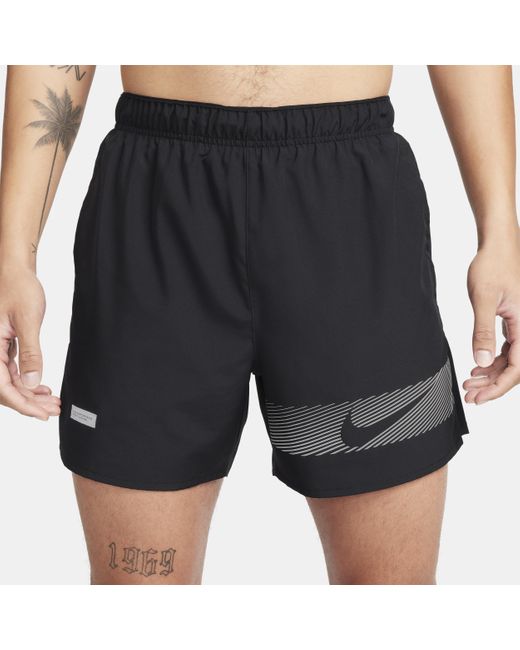 Nike Blue Challenger Flash Dri-fit 5" Brief-lined Running Shorts for men