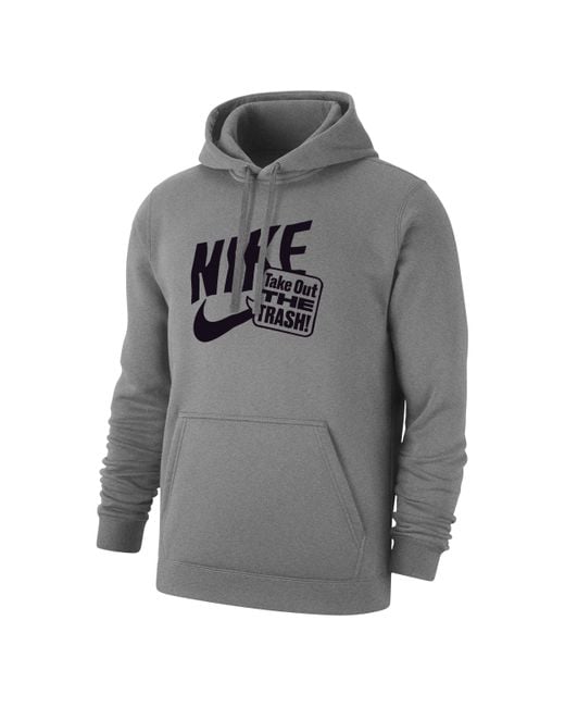 Nike Gray Club Fleece Golf Pullover Hoodie for men