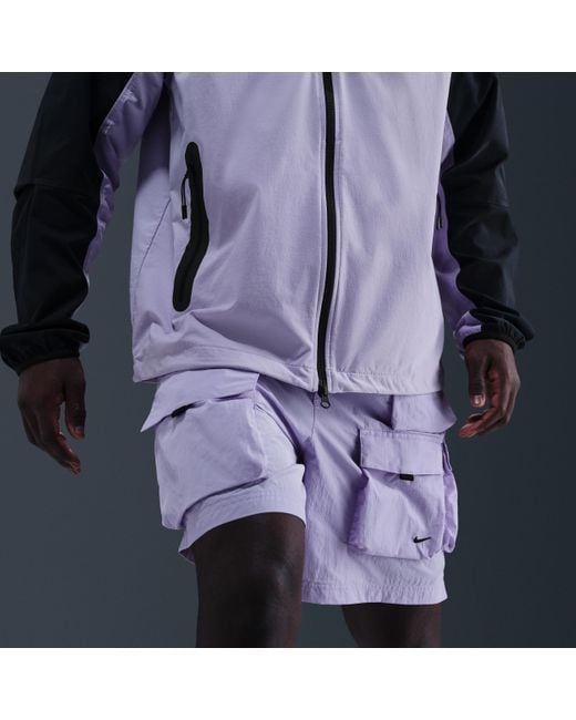 Nike Blue Tech Woven Cargo Shorts for men