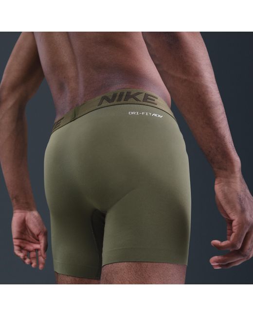Nike Blue Elite Micro Dri-Fit Adv Boxer Briefs for men