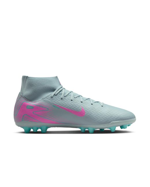 Nike Blue Mercurial Superfly 10 Academy Artificial-Grass High-Top Soccer Cleats for men
