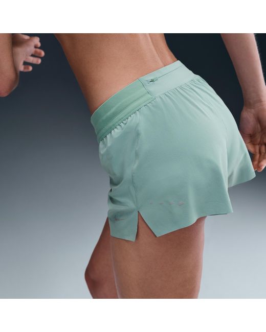 Nike Blue Swift Dri-Fit Mid-Rise 2.5" Brief-Lined Running Shorts