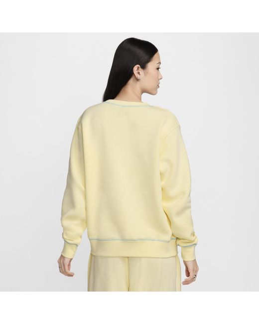 Nike Sportswear Sweatshirt Van Fleece Met Ronde Hals in het Yellow