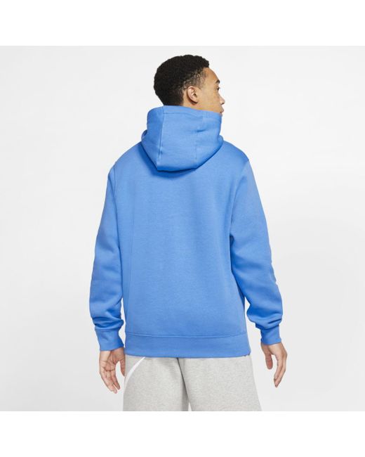 Nike Sportswear Club Fleece Graphic Pullover Hoodie in Blue for Men - Lyst