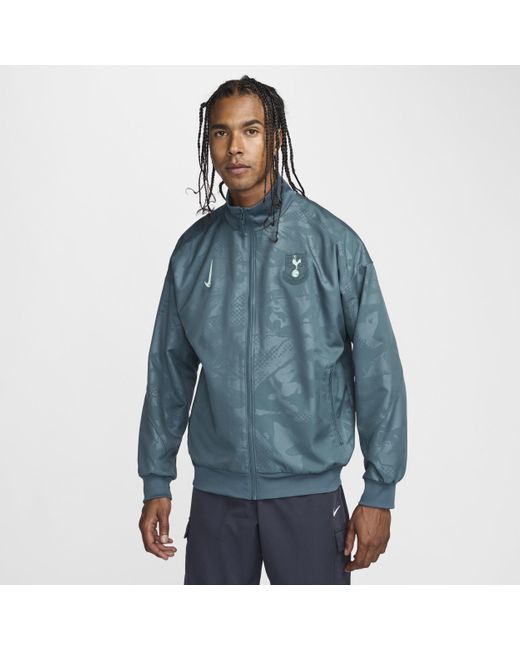 Nike Blue Tottenham Hotspur Strike Third Dri-Fit Football Anthem Jacket for men