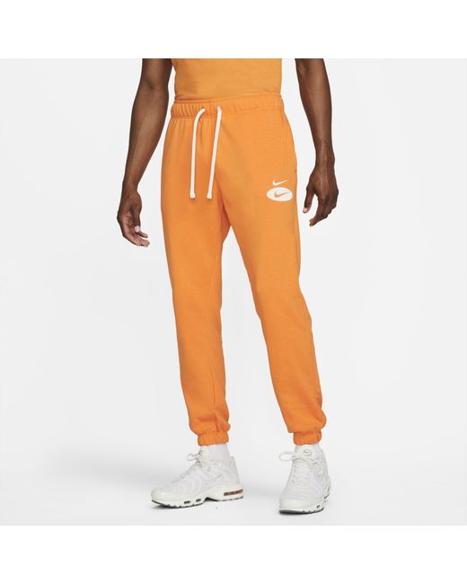 Nike Sportswear Swoosh League French Terry Joggers Orange for Men - Lyst