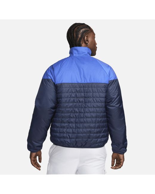 Nike Blue Sportswear Windrunner Therma-fit Water-resistant Puffer Jacket 50% Recycled Polyester for men