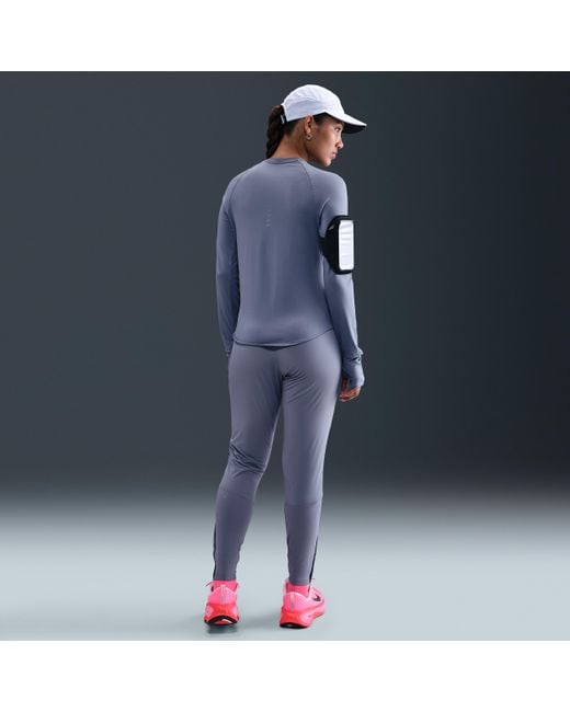 Nike Blue Swift Dri-Fit Mid-Rise Running Pants