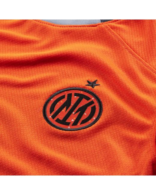 Nike Orange Inter Milan 2023/24 Stadium Third Dri-fit Football Shirt 50% Recycled Polyester