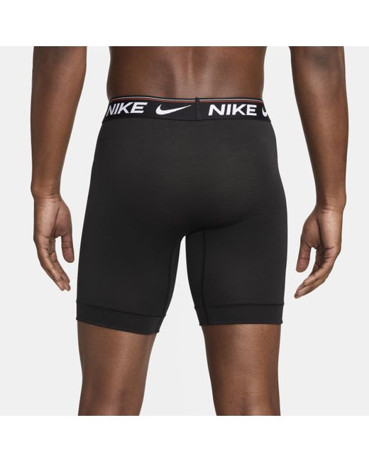 Nike Black Ultra Comfort Dri-fit Long Boxer Brief (3-pack) for men