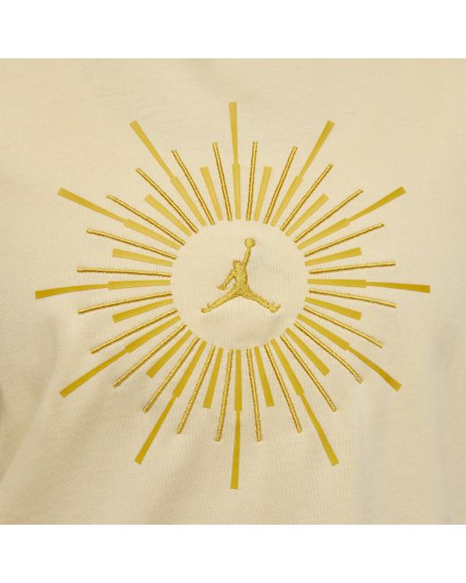 Nike Jordan Flight Oversized T-shirt Met Lange Mouwen in het Natural
