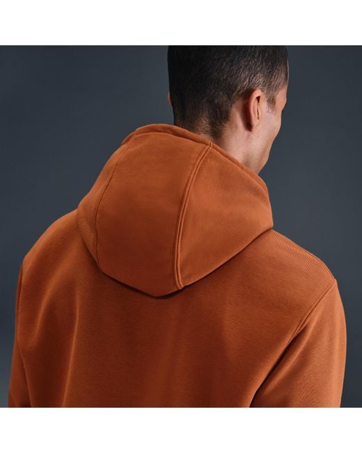 Nike Orange Court Heritage Dri-Fit French Terry Tennis Pullover Hoodie for men