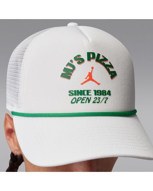 Nike White Rise Structured Trucker Cap