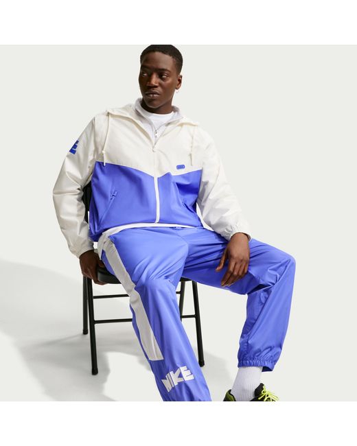 Nike Blue Windrunner Woven Graphic Pants for men