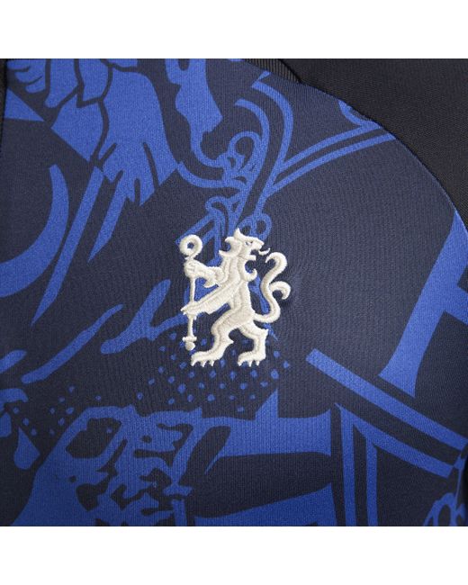 Nike Blue Chelsea F.c. Strike Dri-fit Football Drill Top 50% Recycled Polyester for men