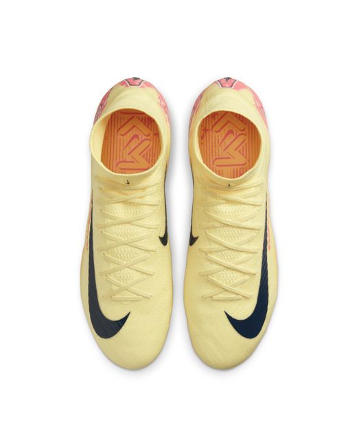 Nike Yellow Mercurial Superfly 10 Elite "Kylian Mbappé" Fg High-Top Soccer Cleats for men