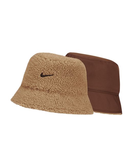 Nike Brown Sportswear Reversible Fleece Bucket Hat