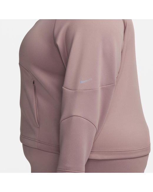 Nike Purple Dri-fit Prima 1/2-zip Training Top (plus Size)