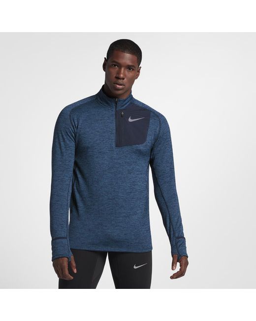Hervir billetera explosión Nike Therma Sphere Element Men's Long Sleeve Half-zip Running Top in Blue  for Men | Lyst