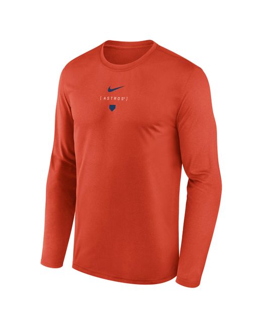 Nike Orange San Francisco Giants Large Swoosh Back Legend Dri-fit Mlb T-shirt for men