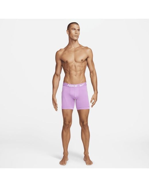 Nike Pink Dri-fit Essential Micro Boxer Briefs (3-pack) for men