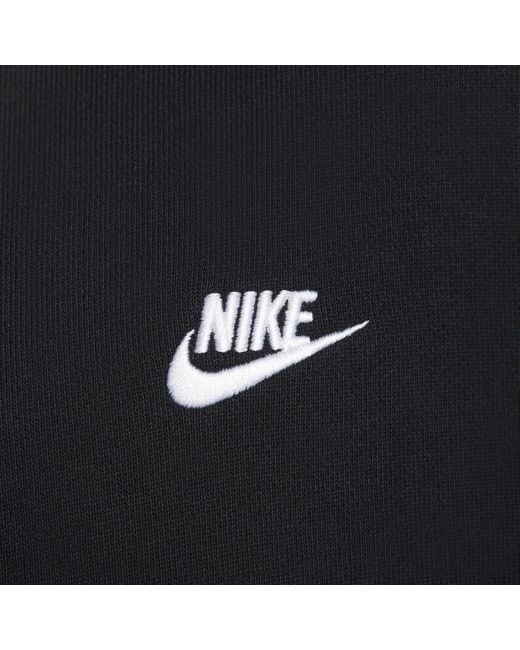 Nike Black Club Fleece Oversized French Terry Crew Cotton for men