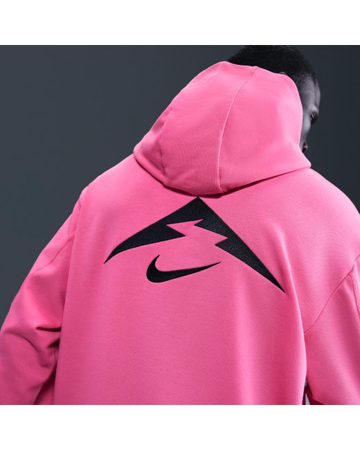 Nike Pink Trail Magic Hour Dri-Fit Running Hoodie for men
