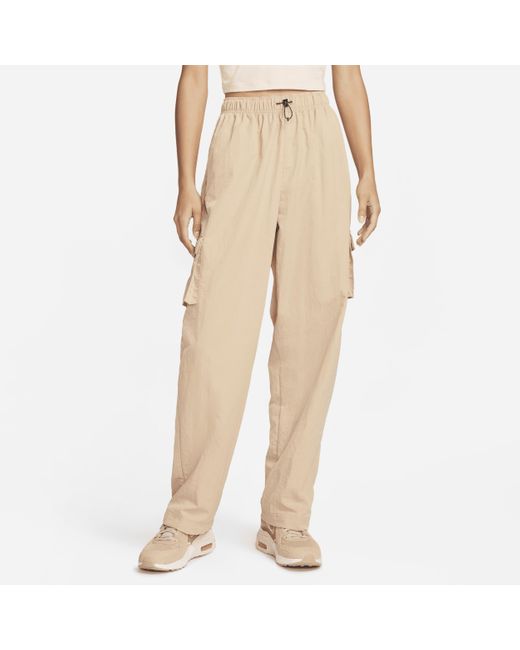 Nike Sportswear Essential High-rise Woven Cargo Pants In Brown, in ...