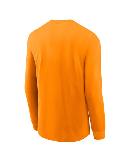 Nike Orange Tennessee Sideline Dri-Fit College Long-Sleeve T-Shirt for men