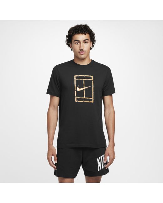 Nike Black Court Dri-Fit Tennis T-Shirt for men