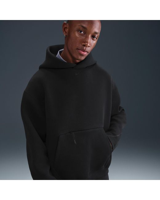 Nike Black Tech Fleece Oversized Hoodie for men