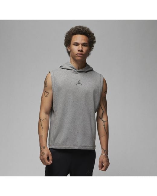 Felpa in fleece senza maniche con cappuccio jordan dri-fit sport di Nike in Gray da Uomo