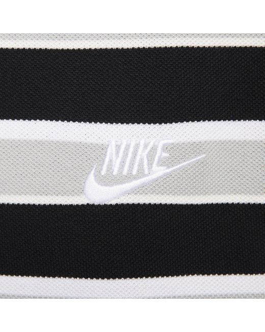 Nike Black Club Striped Polo for men