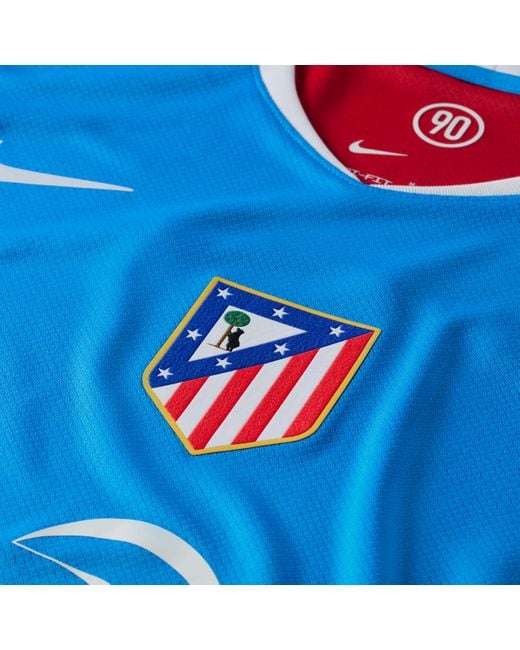 Nike Blue Atlético Madrid 2025/26 Stadium Third Dri-Fit Total 90 Football Replica Shirt for men