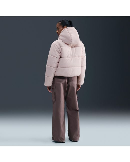 Nike Purple Sportswear Classic Puffer Therma-Fit Loose Hooded Jacket