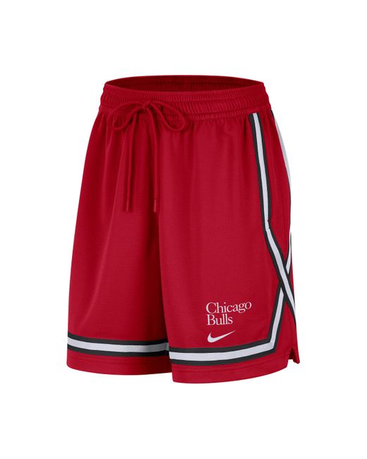 Nike Red Chicago Bulls Fly Crossover Dri-fit Nba Basketball Graphic Shorts Polyester