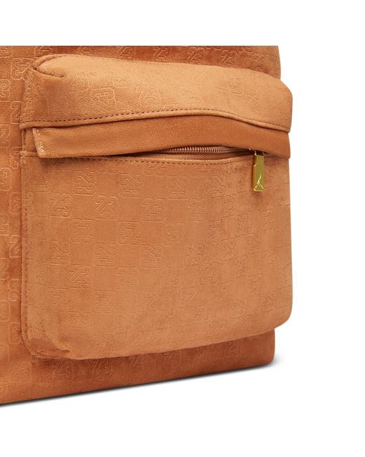 Nike Orange Suede Monogram Backpack (23.5L) for men