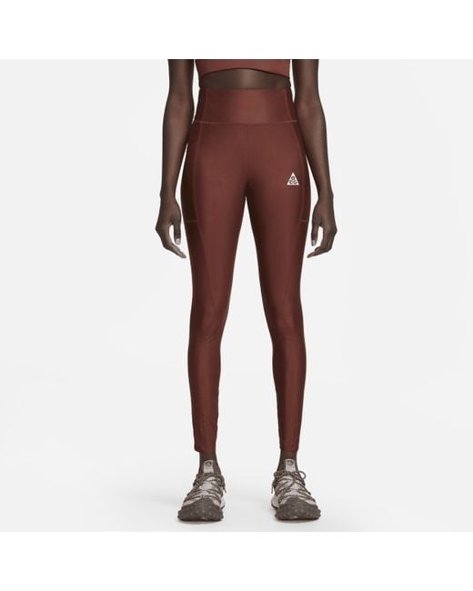 Nike Acg Dri-fit Adv new Sands Mid-rise Leggings in Red