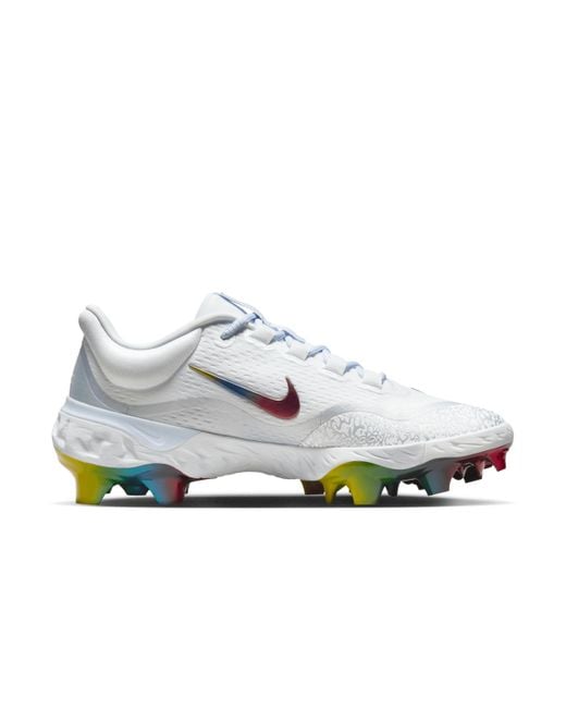 Nike Alpha Huarache Elite 4 Low Mcs Baseball Cleats in White for